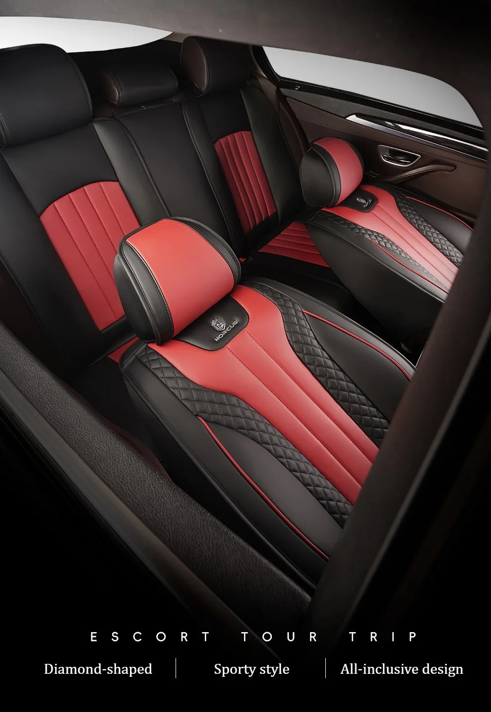 Бічний вигляд встановленого чохла на сидіння