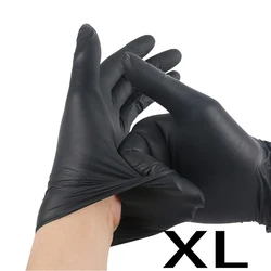 Multipurpose Disposable Nitrile Gloves - 100pcs (XL - black)