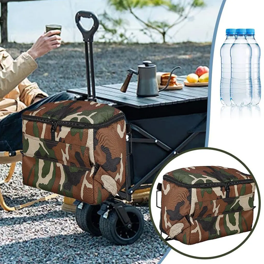 Portable Lunch Cooler Folding Bags Insulation Picnic Ice Pack Thermal Bag Outdoor Beach Camping Drink Food Carrier Tableware