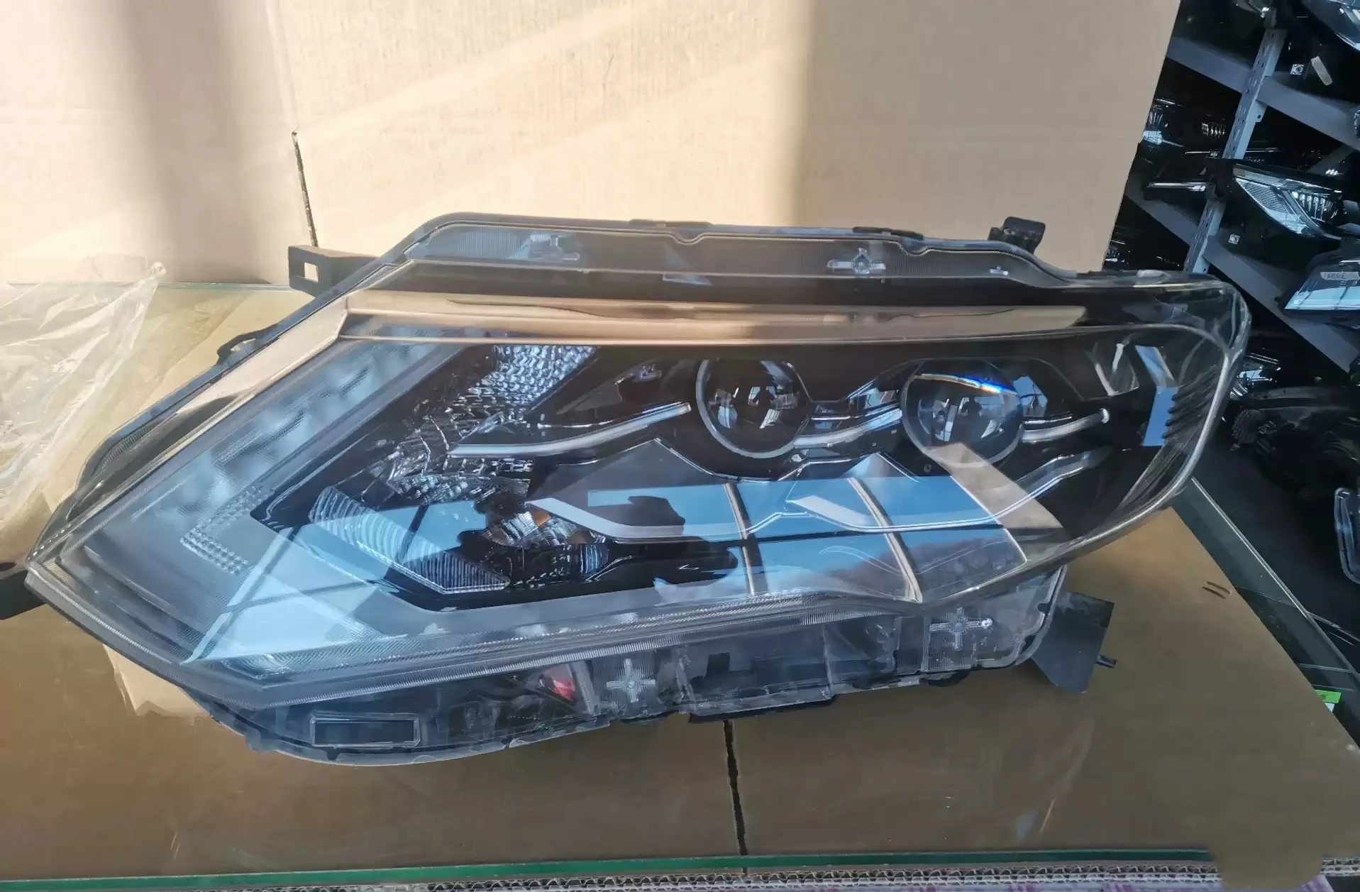 Conjunto de faros LED para Nissan trail, lámpara de luz diurna DRL, señal de giro, accesorios para coche