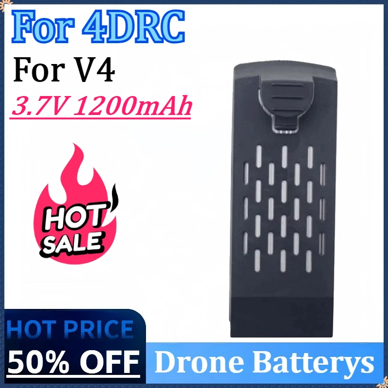Batterie Drone 3.7V 1200mAh pour 4DRC V4 - Lot 1/2/3
