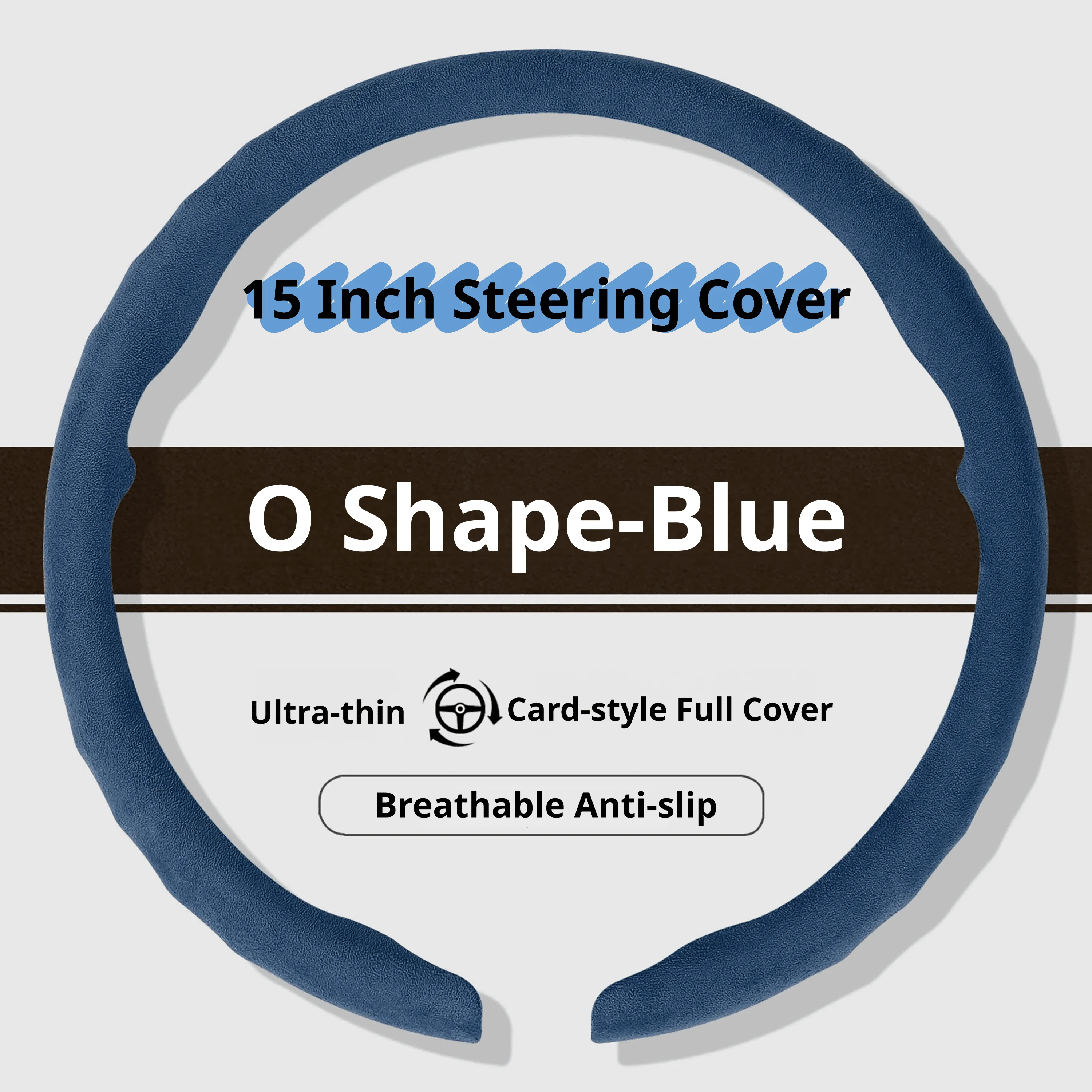 Ultra Thin Suede Car Steering Wheel Cover - Premium Interior Accessory