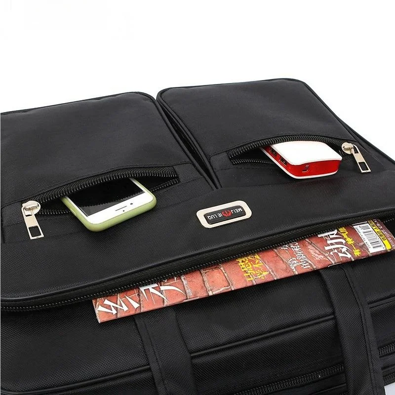 Large Capacity Oxford Cloth Business Bag Men's Briefcase Casual Handbag Work Bag Traveling Briefcase Computer Bag for Men - 4