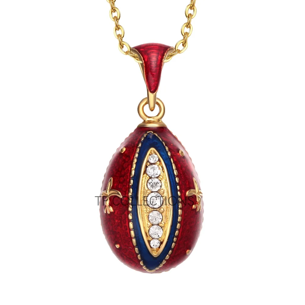 Hottest Jewelry Brass Enamel HandMade Russian Easter Sword Vintage Egg Pendant Charm Necklace Gift To Women Or Girls 2024 New 3