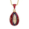 Hottest Jewelry Brass Enamel HandMade Russian Easter Sword Vintage Egg Pendant Charm Necklace Gift To Women Or Girls 2024 New 3