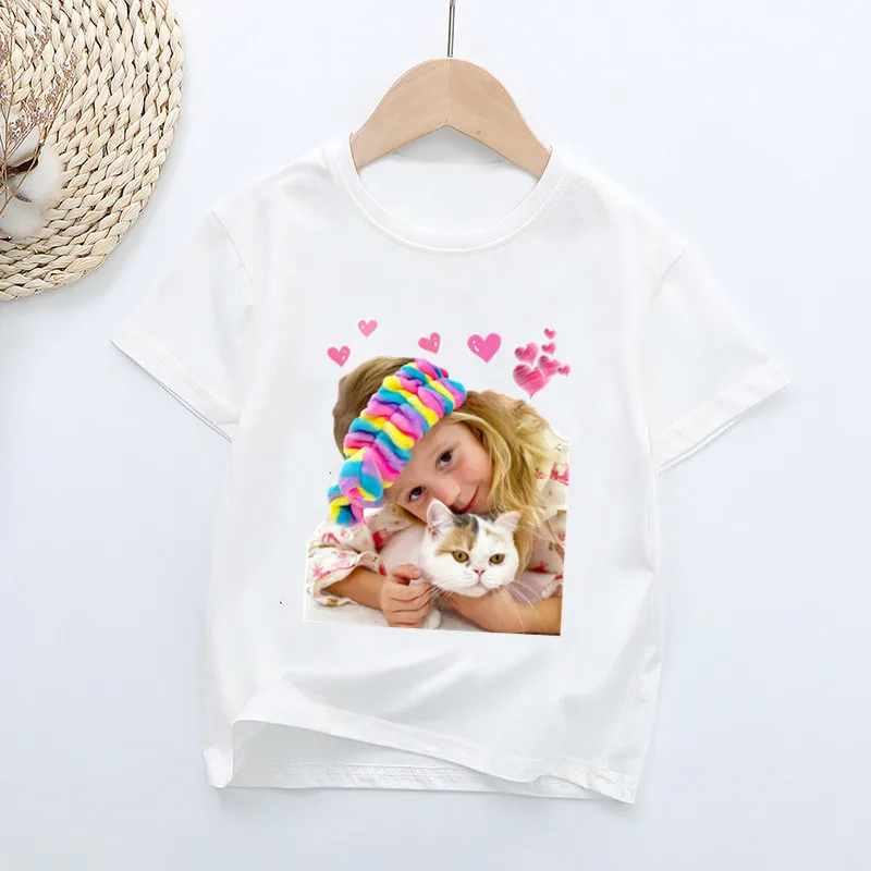 

Hot Sale Lovely Like Nastya Print Kids T shirt Kawaii Girls Summer Tops Baby Boys Clothes Cartoon Children Short Sleeve T-shirt