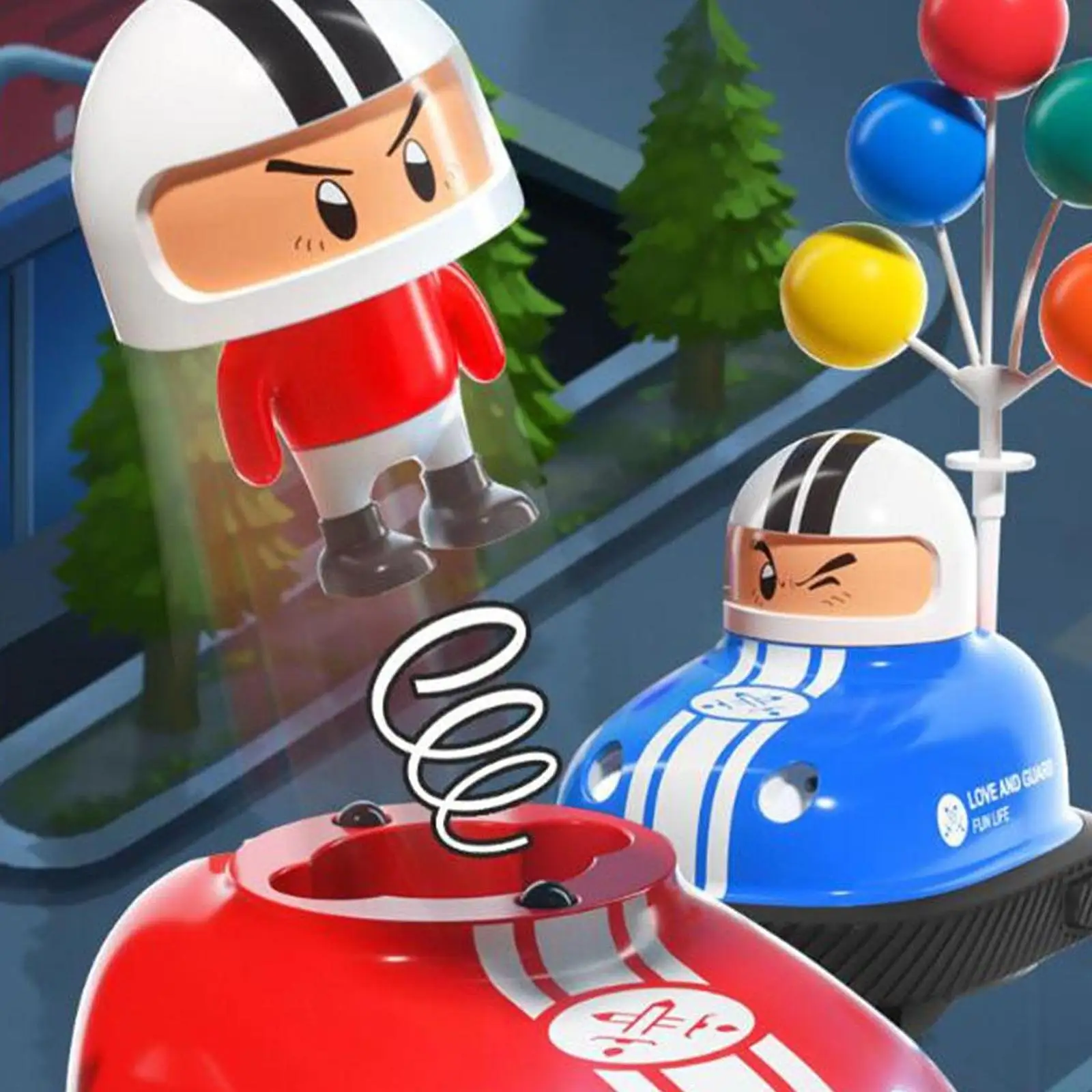 RC Car Toy Cartoon RC Ejector Vehicles Toy Mini Crash into Opponents RC Bumper Car RC Battle Car with Drivers Kids Birthday Gift 3