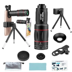 Universal Phone Camera Lens Kit with Clip & Tripod - Telephoto Zoom Lens Accessory (36x)
