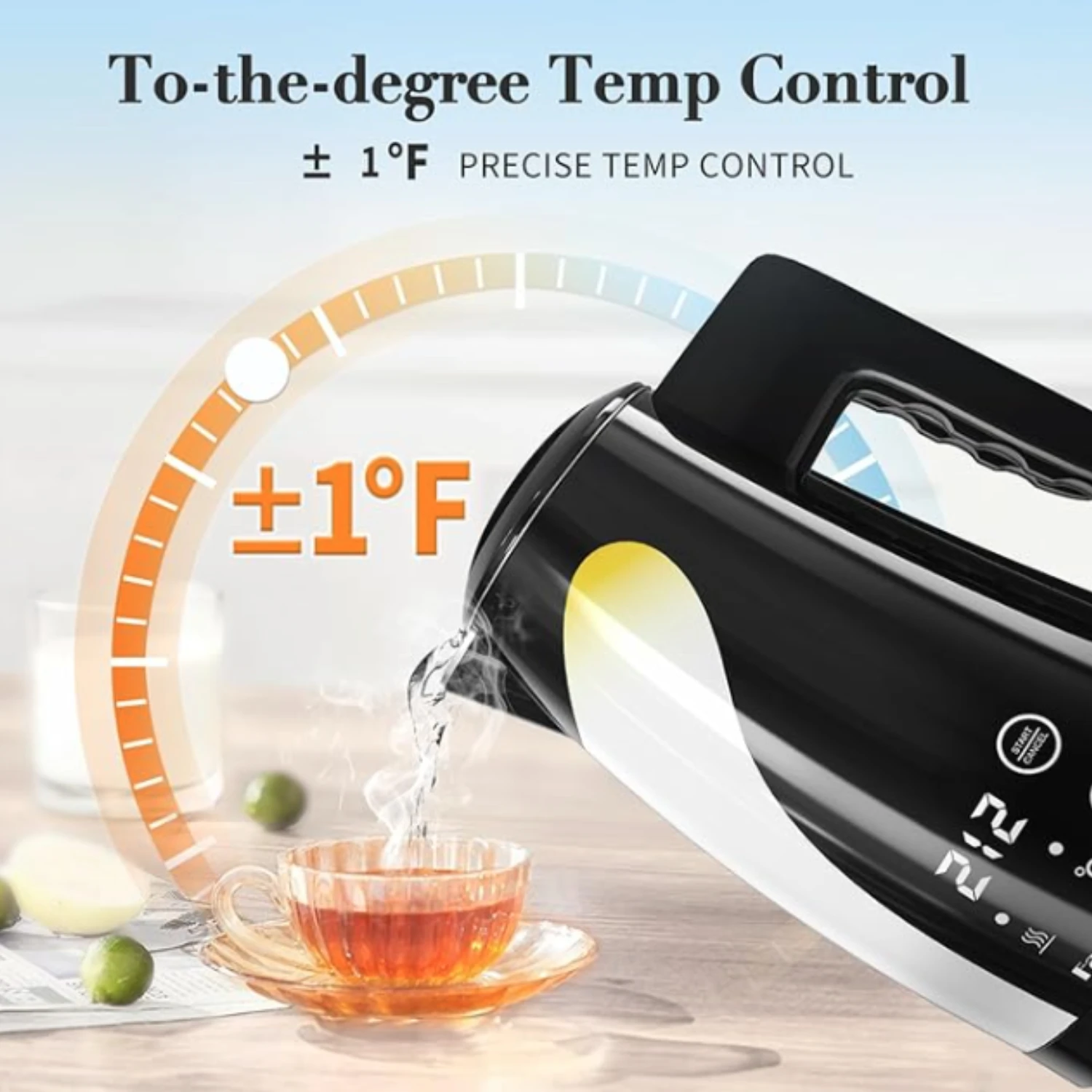 Home Quick Boil  Electric Kettle With Auto Shut Off 1200W Safety Stainless Steel 2H Keep Warm Hot Water Boiler Kitchen Appliance