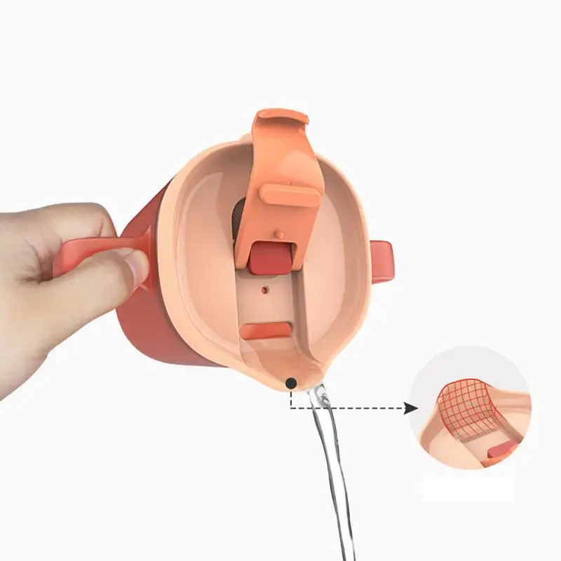 300ml Elderly Care Cup PP Water Cup With Handles Mugs With Straw Unspillable Cup Anti-choking Recovery Feeding Cup Drinking Cup