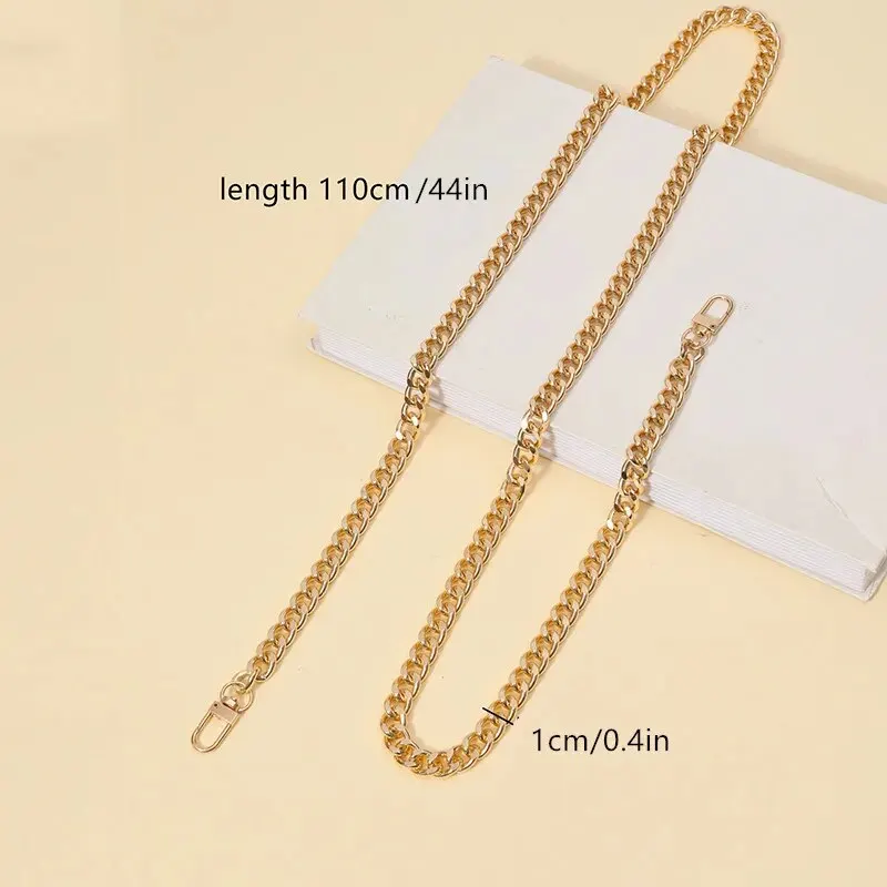 Aluminum Chain 14K Color Retaining Gold Diy Handmade Simple Chain Metal Wrap Chain Underarm Shoulder Strap Replacement Strap