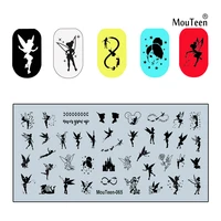 Disney Tinker Bell Nail Stamp Winged Girl Stamping Plate for Nail Art 4.72*2.36inch #065 1
