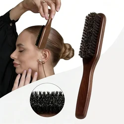 Premium Unisex Boar Bristle Styling Brush - Fragrance - Free & Versatile (Round tail)