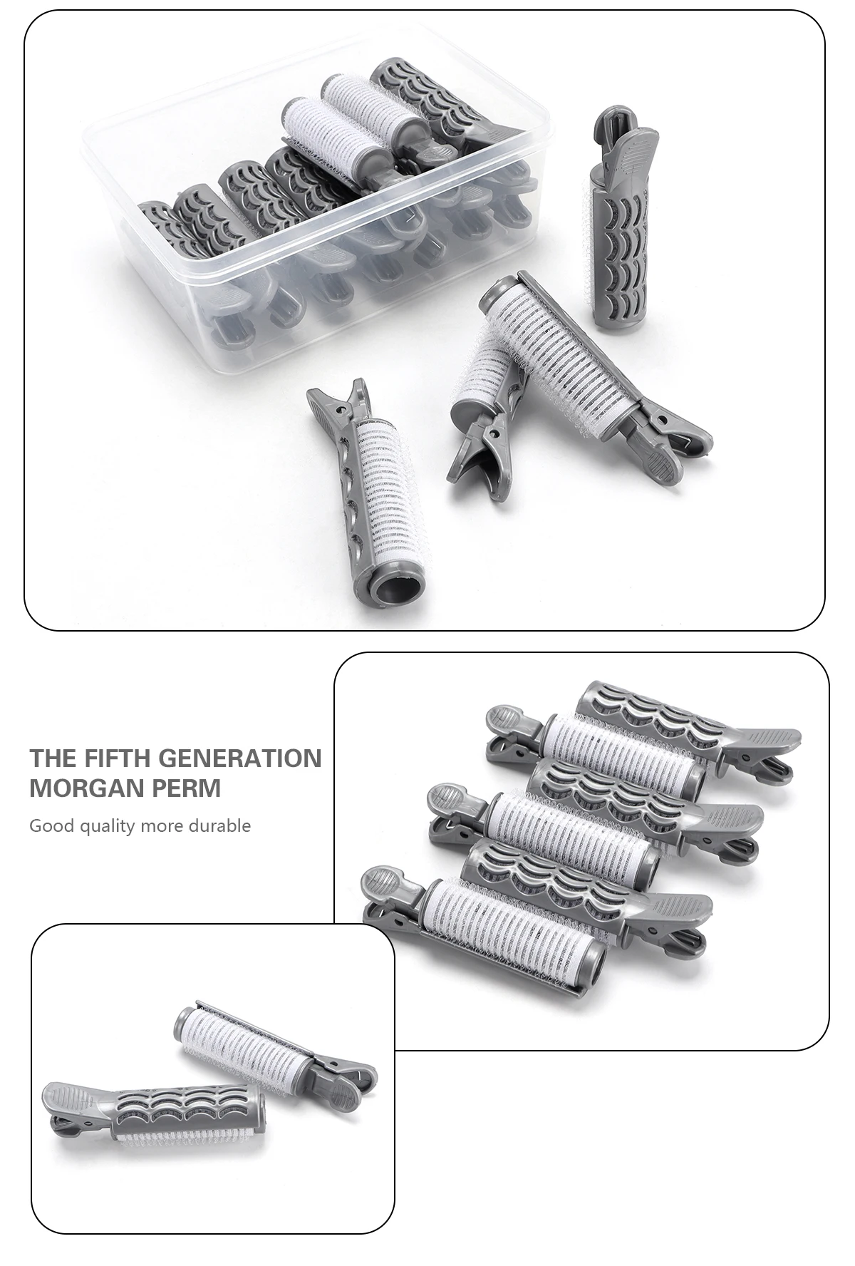 Salon Dauerwelle Stangen keine Hitze dauerhafte Friseur Styling rutsch feste Morgan Perm Locken wickler Clips für lange kurze Friseursalon Home Friseur – Detail 12