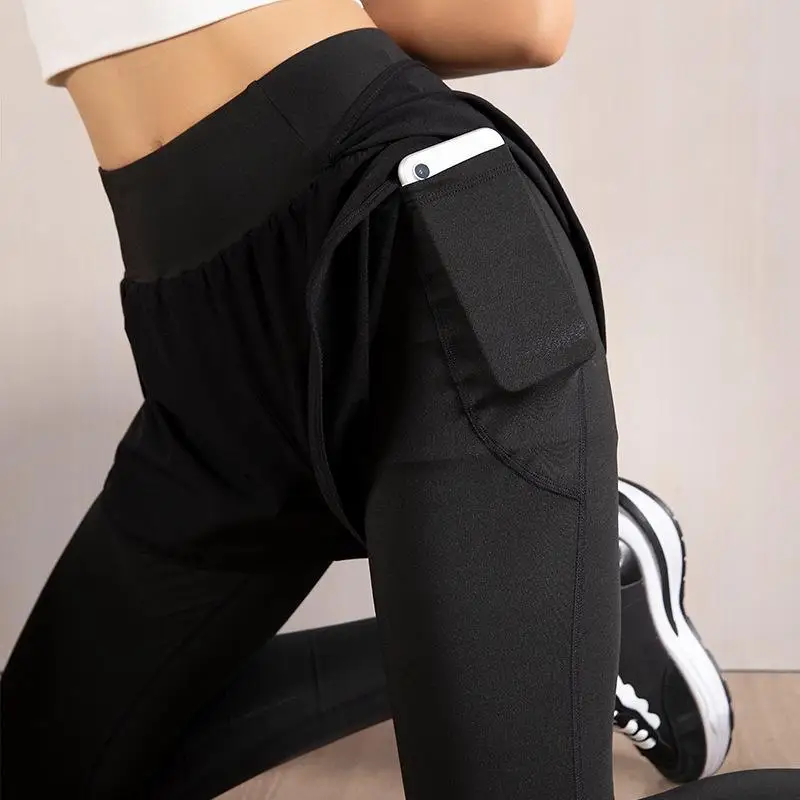 Invisible Open Gear Outdoor Sex High Waist Workout Women Pants Quick-dry Tummy Control Yoga Running Jogger Gym Leggings Push Up