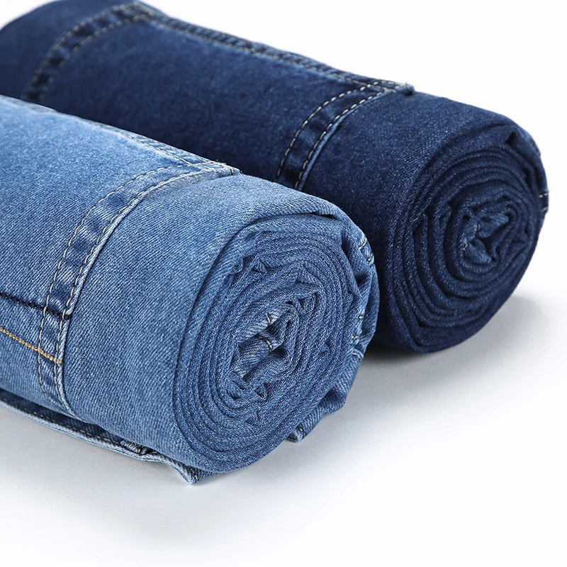 

Spring Summer Classic Men's 100% Cotton Straight Jeans Business Fashion Casual Loose Denim Pants Male Brand Blue Trousers