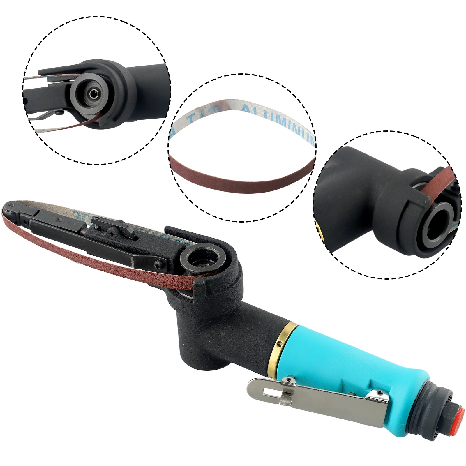 

10x330mm Air Belt Sander Grinding Pneumatic Sanding Belts Grinders Machine Sanding Belt Adapter Sanding Belts Sander Durable New
