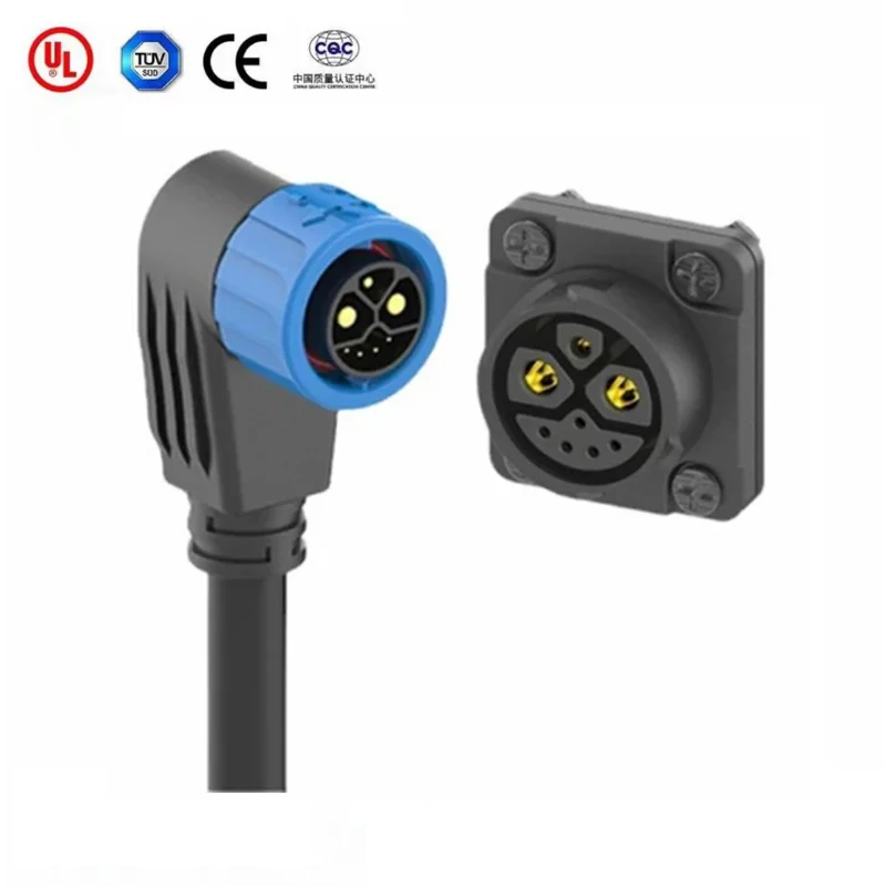 E-bike Conector da Bateria Soquete Impermeável Masculino Feminino Energia Lítio Bicicleta Elétrica Porta de Carregamento Ip67 M23 Mais + 50a
