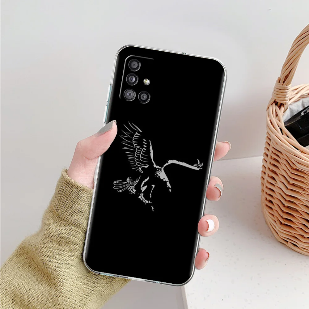 Black Eagle Pattern Phone Case - Stylish and Durable Cover