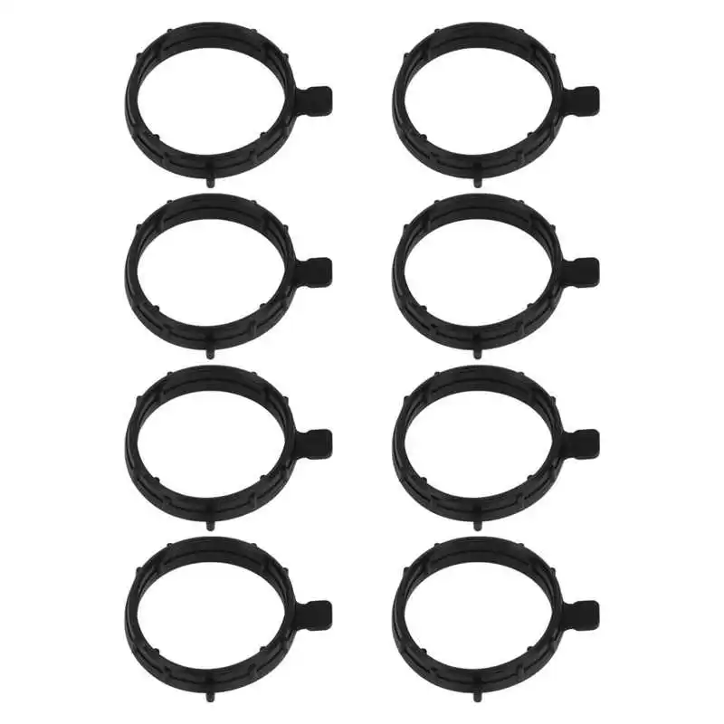 Car 8pcs Valve Cover Spark Plug Gasket Rubber Black 94810593702