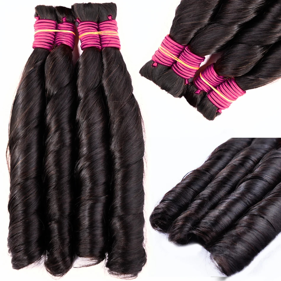 Human Hair Bulk For Braiding Loose Wave Curly No Weft 12A Fuller Tail Burmese Boho Braids Remy Human Hair Extensions