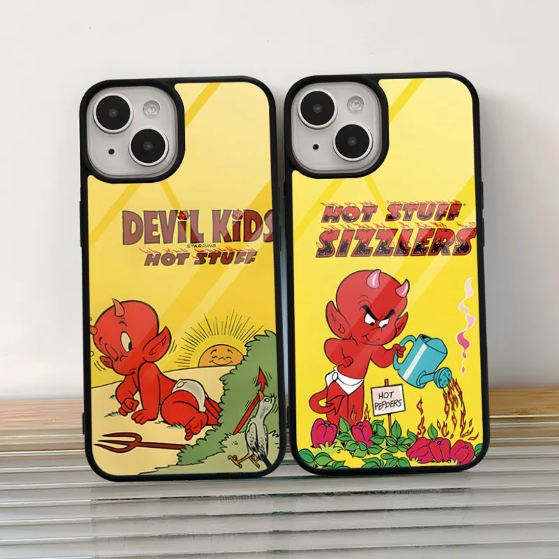Stuff Local Devils Custodia Per Telefono Little Devil Per Iphone 14 Pro Max 12 11 13 Mini 6 8 7 Plus X Xs Xr Pc + Tpu Design Cover Posteriore