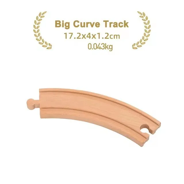 Premium Beech Wood Railway Train Track Accessories for Children’s Educational Play