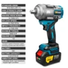 Gisam 2000N.M Torque Brushless Electric Impact Wrench 1/2 inch Screwdriver Cordless Wrench Power Tools For Makita 18V Battery 6
