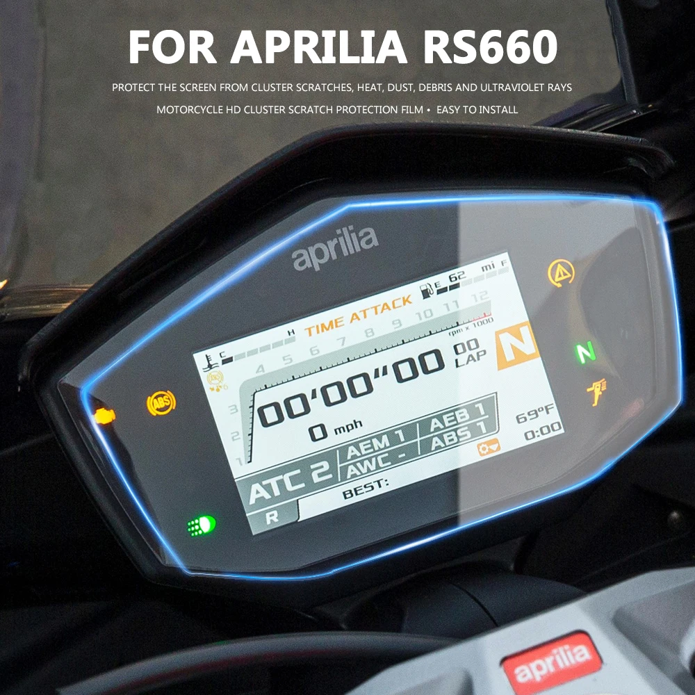 For Aprilia RS660 RS 660 2020 2021 Motorcycle Scratch Cluster Screen Dashboard Protection Instrument Film 12 3 latest digital dashboard cluster cockpit lcd instrument panel display speed meter for volkswagen golf 7 7 5 2013 2020