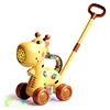 Bubble Machine Outdoor Hand Pushed Electric Light Bubble Toy New Fun Kids Cartoon Hand Push Walking Deer Toy Gift 6