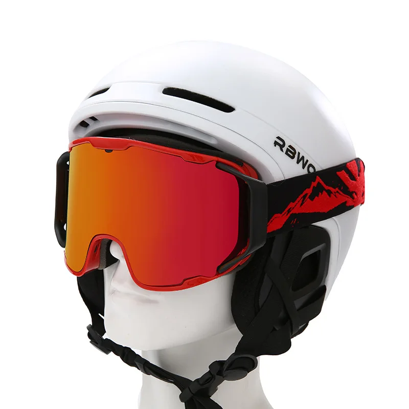 JSJM New Ski Goggles Men Women Double Layer Anti-Fog Big Ski Glasses Winter Outdoor Windproof Protection Ski Goggles Snowboard 2