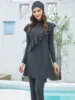 Muslim Swimwear Women Lake Modest Hijab Long Sleeves Sport Swimsuit 3 Pcs Lslamic Burkinis Wear Bathing Suit
