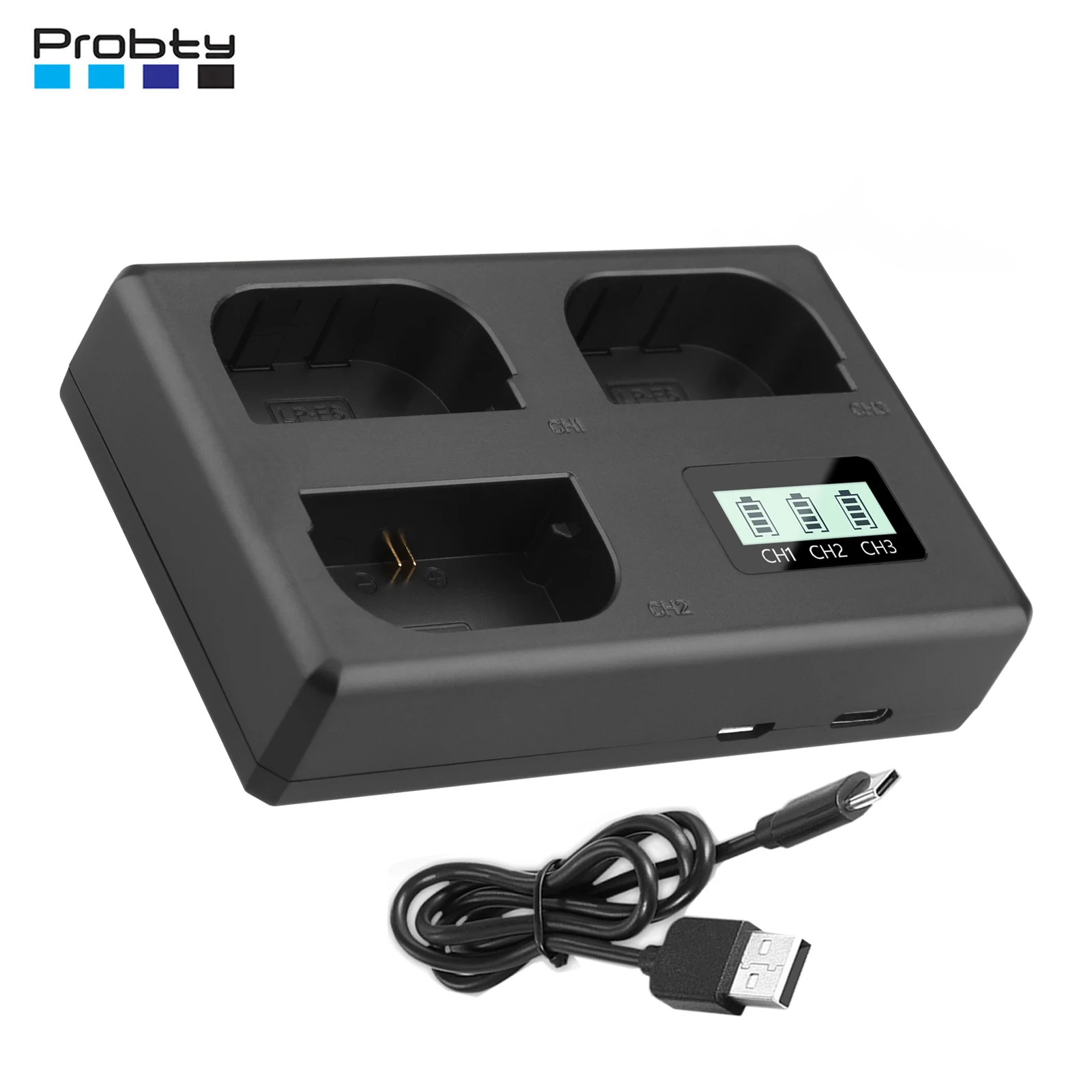 Lp-E6 Lp-E6N Lpe6Nh Caricabatteria A Triplo Slot Per Canon Eos 5D Mark Ii Mark Iii Mark Iv 5D Sr 60D 60Da 6D 70D 7D R5 R6