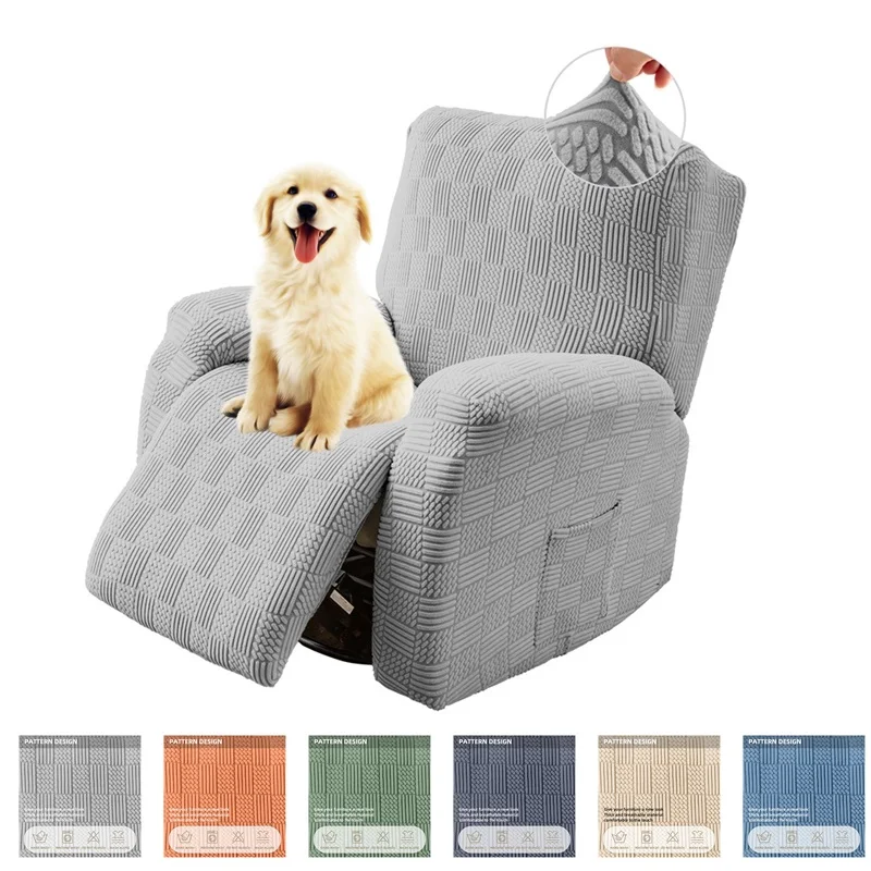 

Thicken Jacquard Recliner Chair Cover Elastic Relax Single Sofa Covers Lazy Boy Chair Slipcovers Stretch Armchair Protector