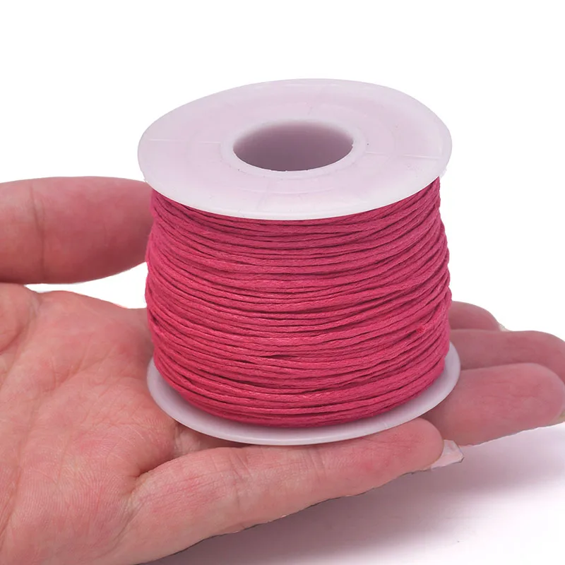 Waxed Cotton Cord 24-70m 1mm for Beading Craft DIY Jewelry