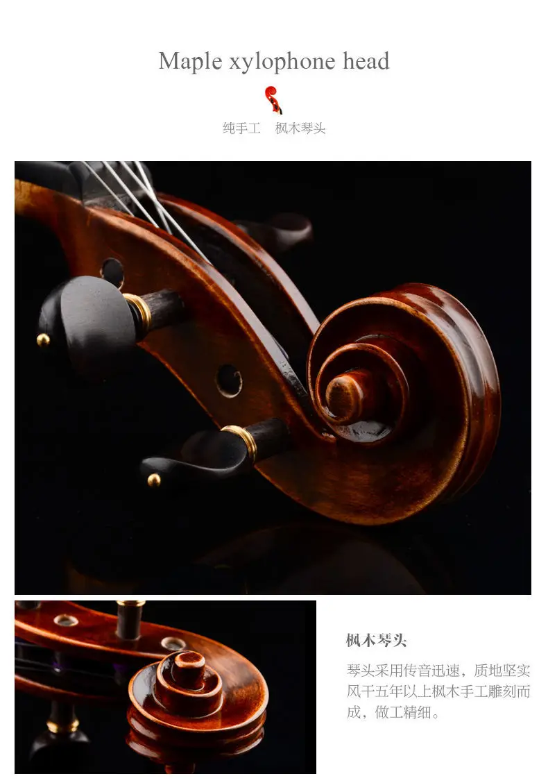 Christina Violin V07b 4/4 -1/8 stradivari 1716 Baroque Classical Style Professional examination Violin All handmade Violino