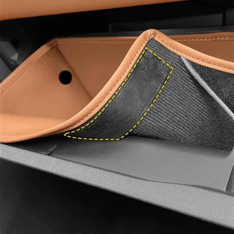 For BYD Song L DMI Car Co-pilot Storage Bag Pocket Glove Box Protective Scratch Resistant Pad Leather Storage Box Accessories