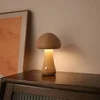 Cute Mushroom LED Night Light Wooden Bedside Table Lamp with Touch Switch Room Decoration High-level Environmental Mushroom Lamp 3