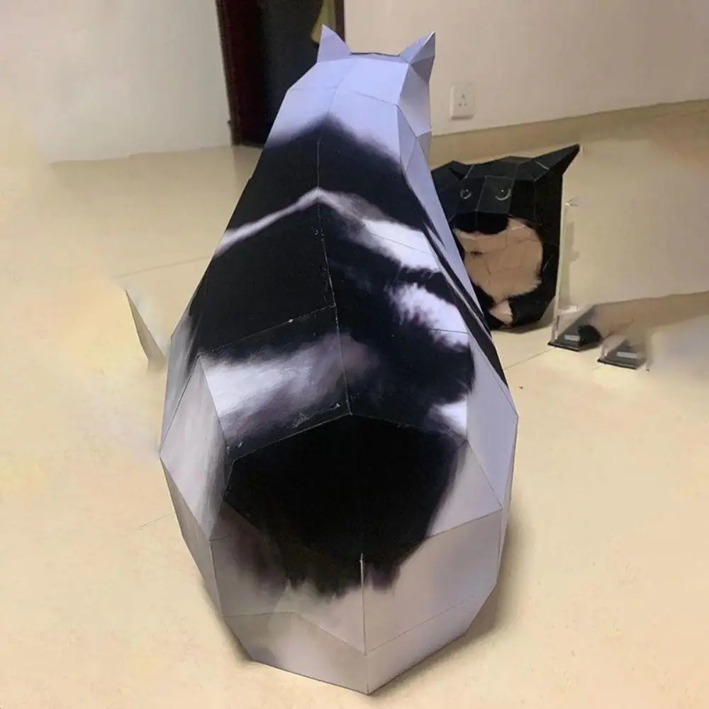 Gift Maxwell Cat Kitten Stereo Origami Handmade DIY Paper Cat Model Wondering Kitten Large Huh Cat Paper Model Home Decor
