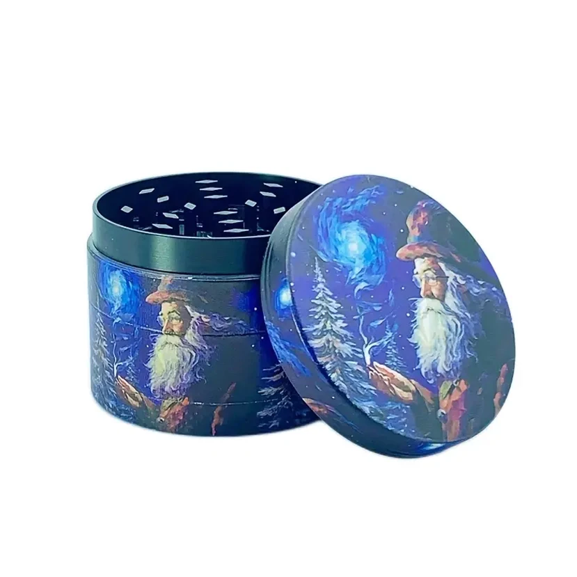 50mm Christmas Series Blue Match Santa Claus Tobacco Grinder Spice Grinding Tools Cigarette Herbal Grinder Smoking Accessories