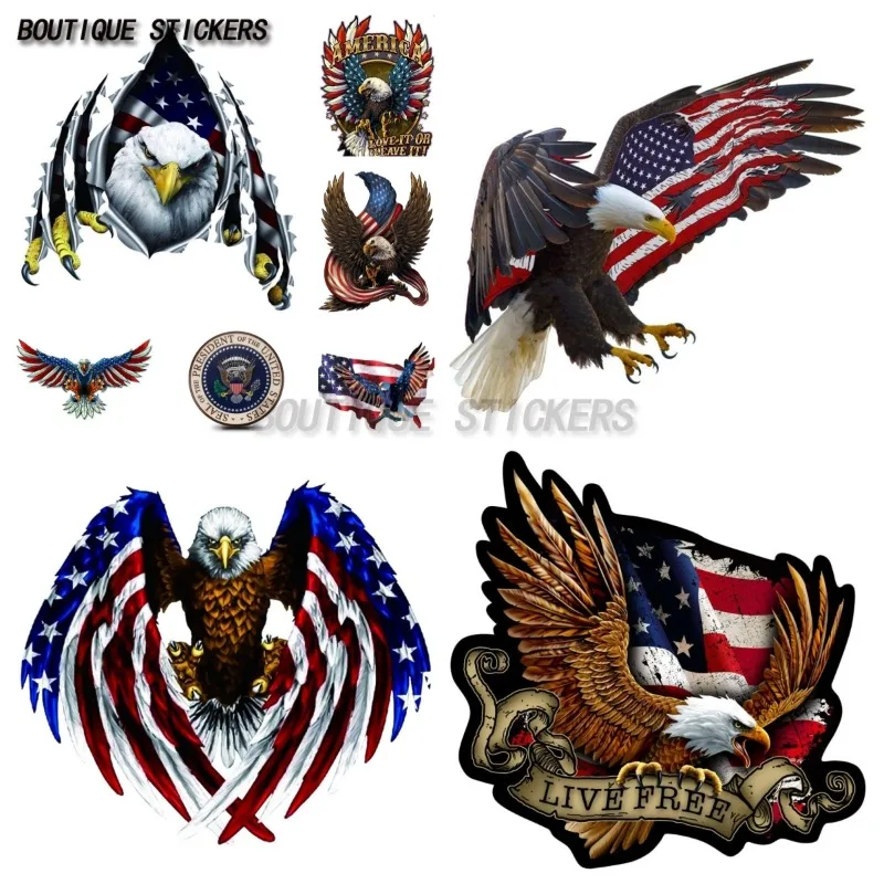 

American Eagle Modeling Crazy Pull Cool Personality Fashion Sticker Car Motorcycle Trolley Case Waterproof Decal