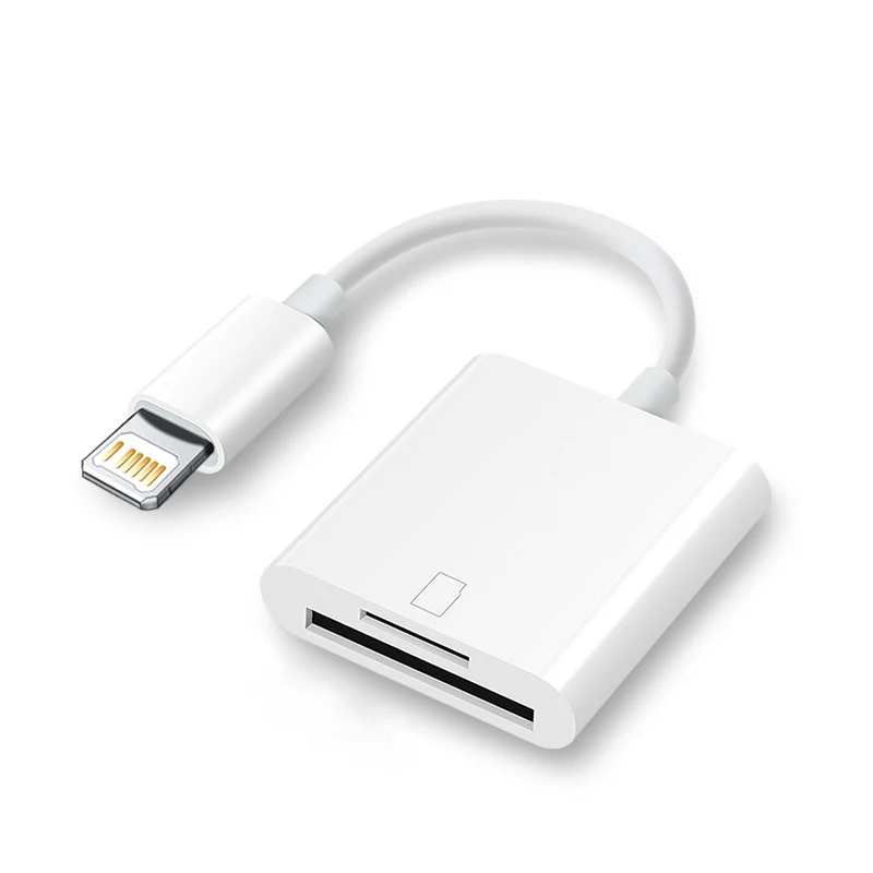 For iPhone Card Reader Memory Card Adapter for iphone 14 13 12 8Pin To SD TF Camera Card Reader Data Converter OTG Data Cable — view 2