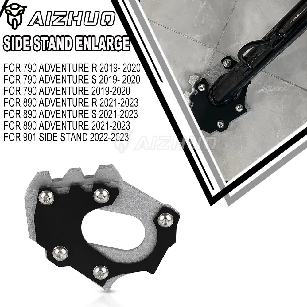 

Foot Side Stand Plate Extension For 790 890 Adventure R S 2019-2023 2022 2021 790ADV 890ADV Motorcycle Kickstand Enlarge Support
