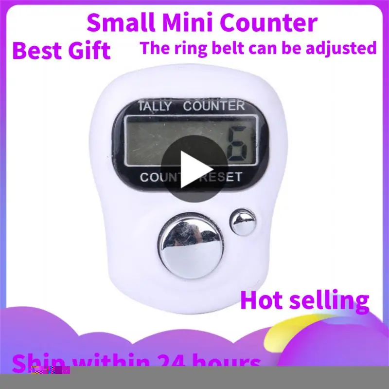 Hand Tally Counter Electronic Digital Finger Ring Tally Counter Hand Held Knitting Row Counter Clicker Mini Point Marker LCD