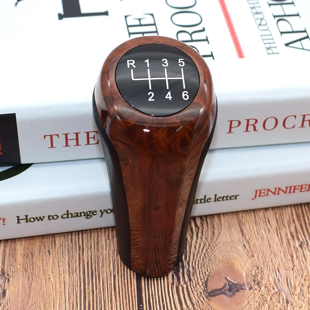 Premium Leather Gear Stick Shift Knob - 5/6 Speed