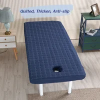 Solid Thicken Beauty Salon Massage Table Fitted Bed Sheet Skin-Friendly Massage SPA  Bed Cover anti-slip Bedspread with Hole 1