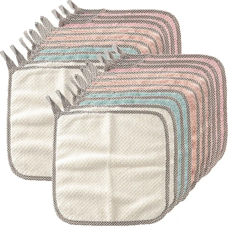 5pcs 30*30cm Kitchen Washing Towels, Oil-proof, Water-absorbent