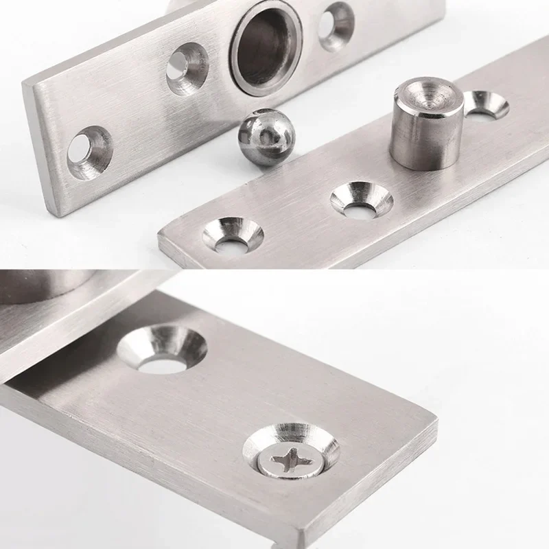 Stainless Steel Door Hinges Central and Offset-Axes Rotating Hinge 360 Degree Door Pivot Hinge Concealing Up Down Shaft for Wooden Doors Stainless Steel