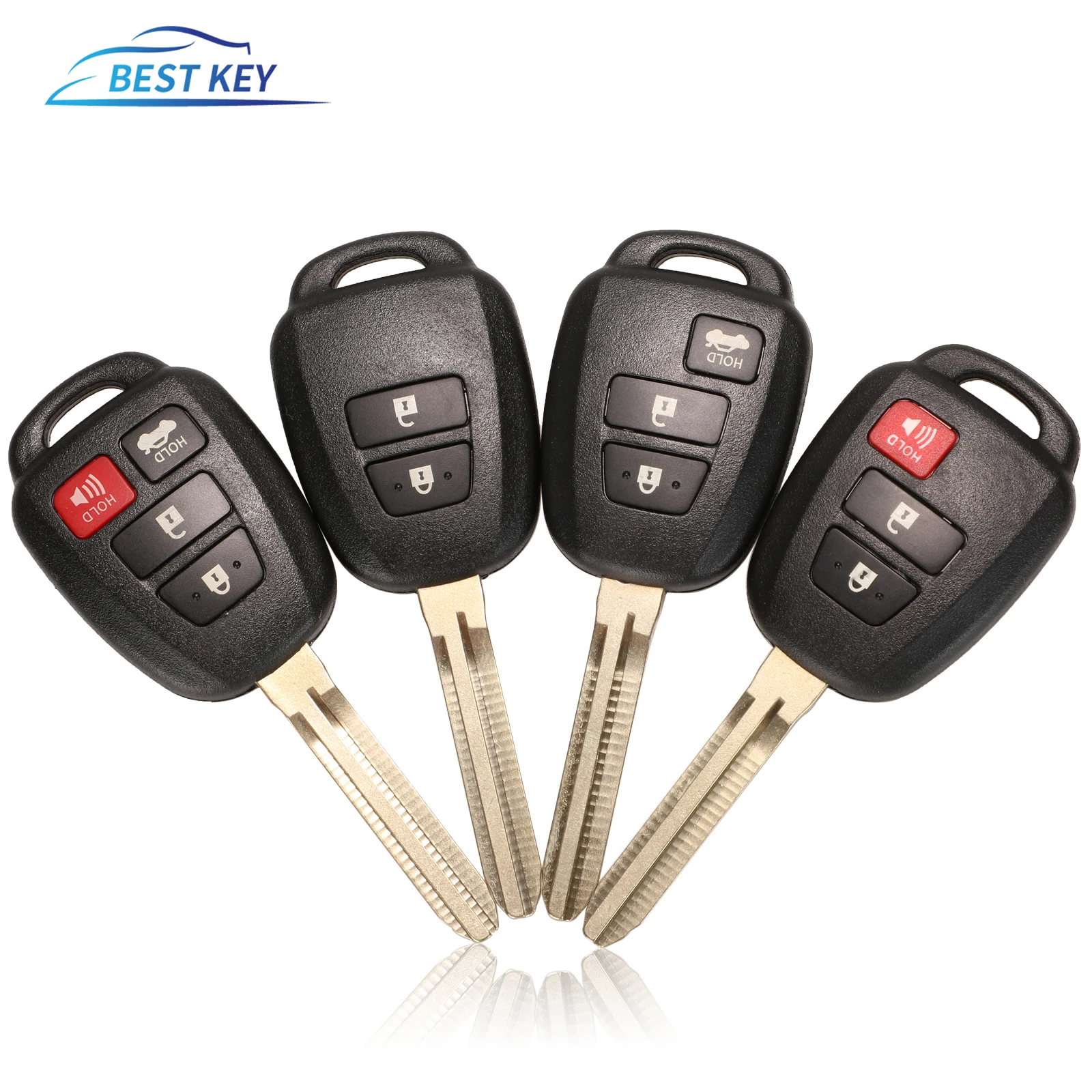 

BEST KEY Remote Car Key Shell for Toyota Camry Prius 2012 2013 2014 2015 2016 2017 Corolla RAV4 Key Case TOY43 2/3/4 Buttons