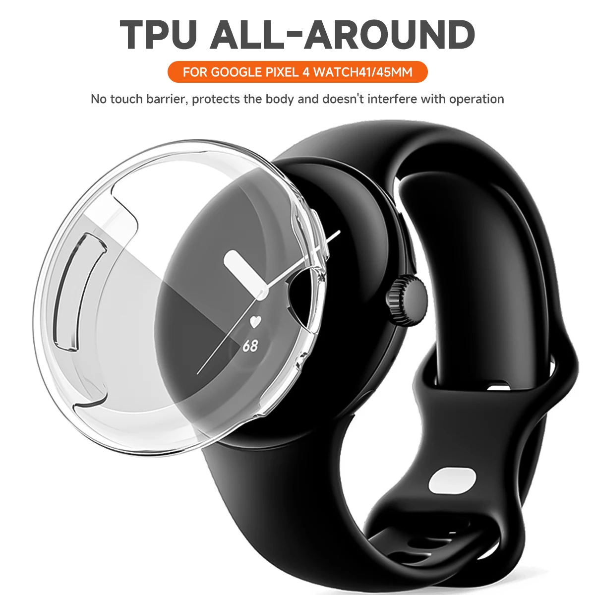 Electroplated Full-Cover TPU Protective Smart Watch Case